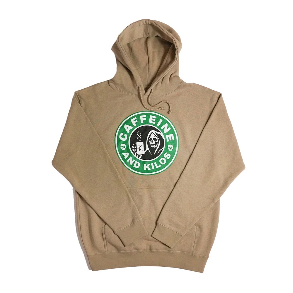 Caffeine and Kilos brand hoodie “Reaper Cafe Hoodie” size: M. Brand new.Unopened